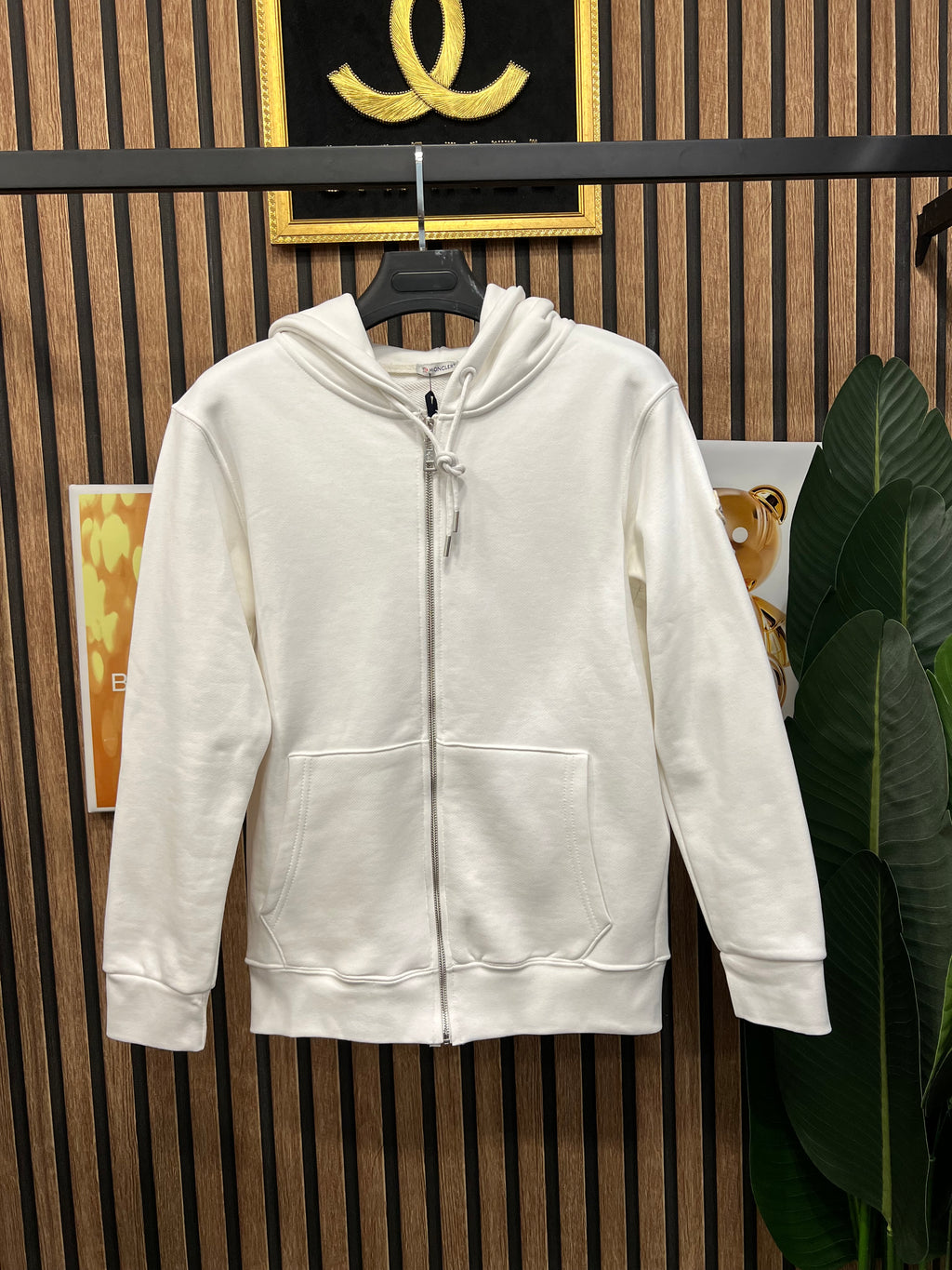 Moncler ζακέτα με επιγραφή στη κουκούλα m-402