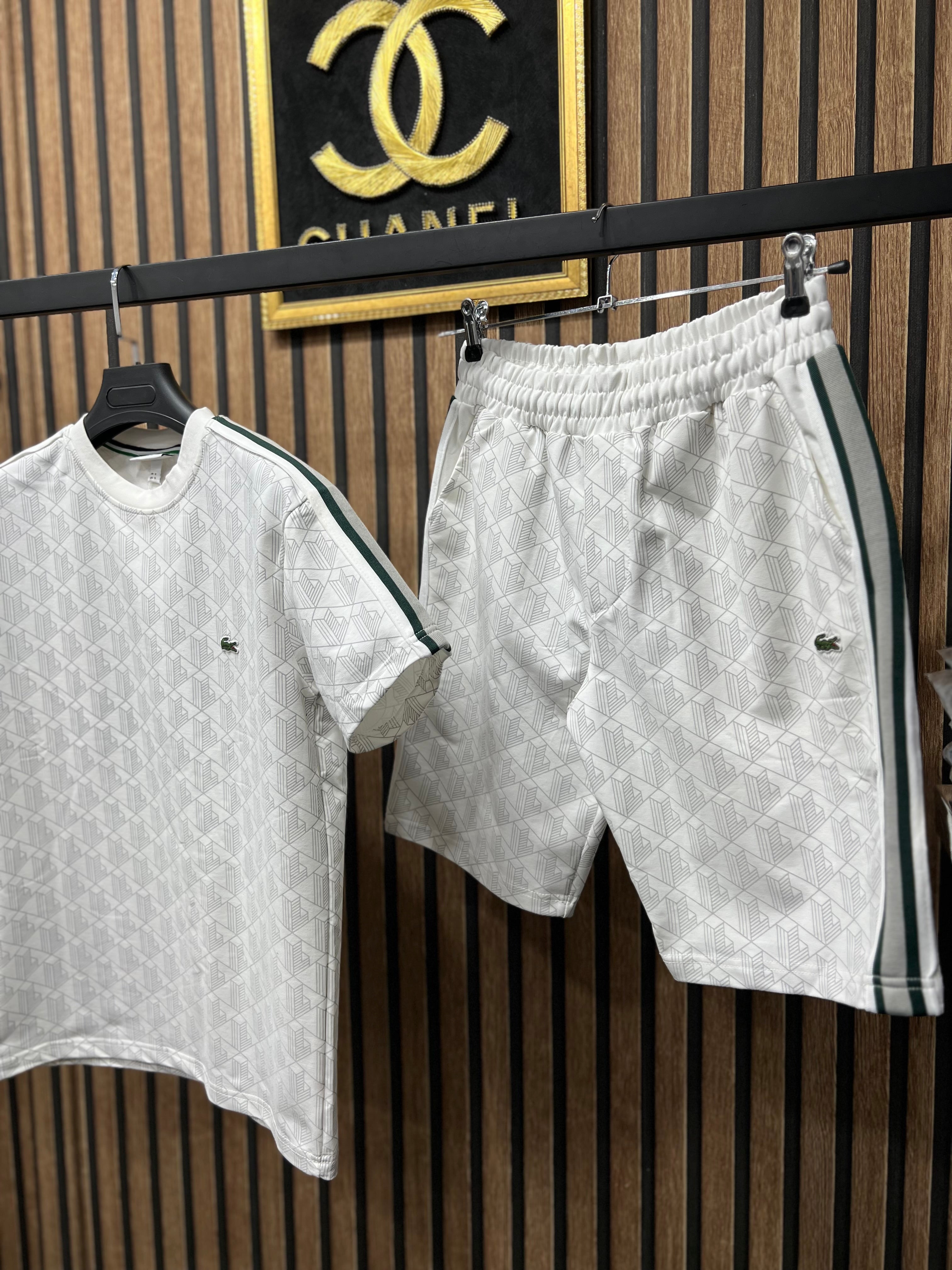 Lacoste  monogram σετ με βερμούδα l-2789