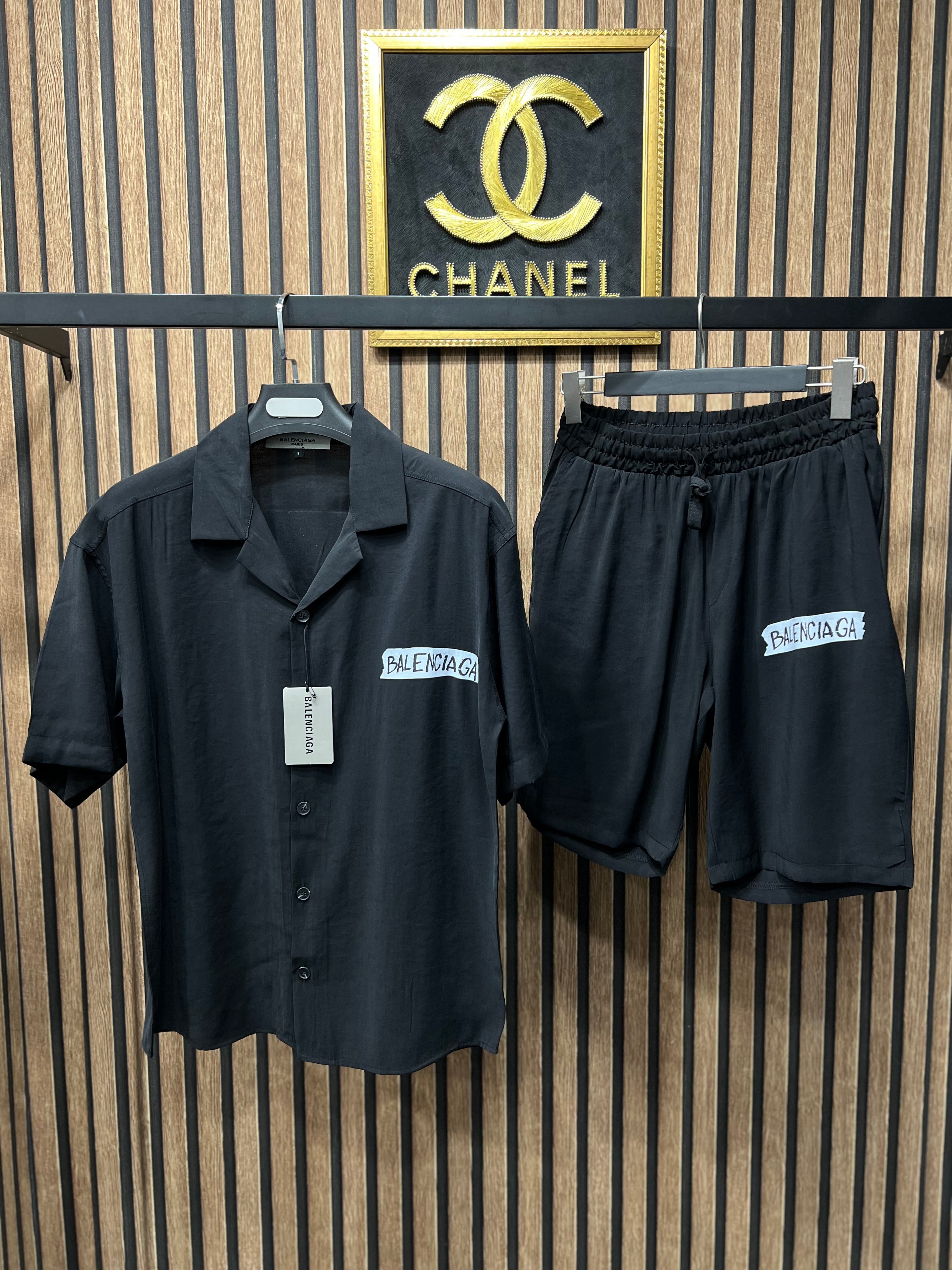 Balenciaga σετ πουκάμισο με βερμούδα b-2784