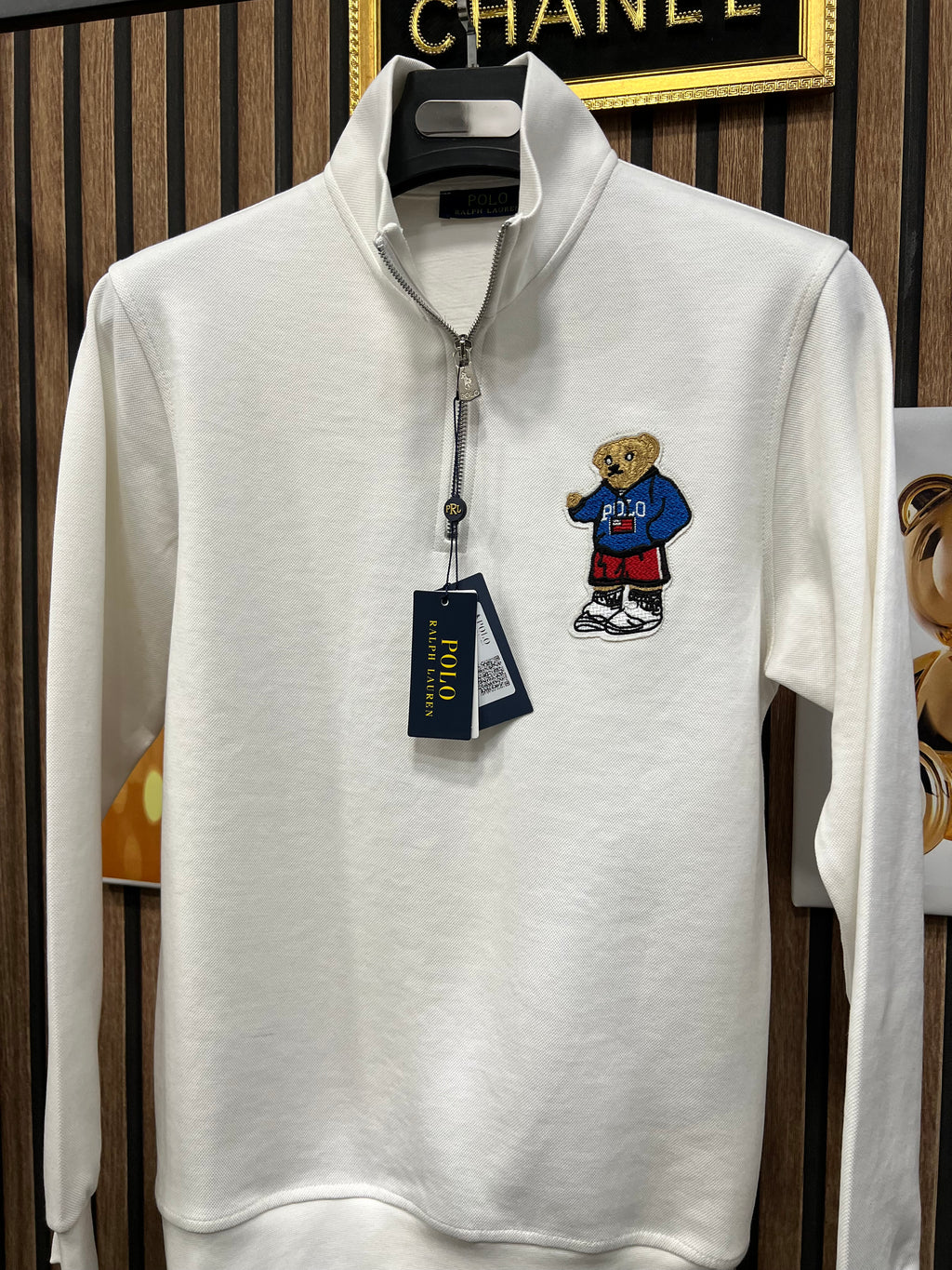Polo Ralph Lauren μπλούζα με φερμουάρ στο γιακά p-90