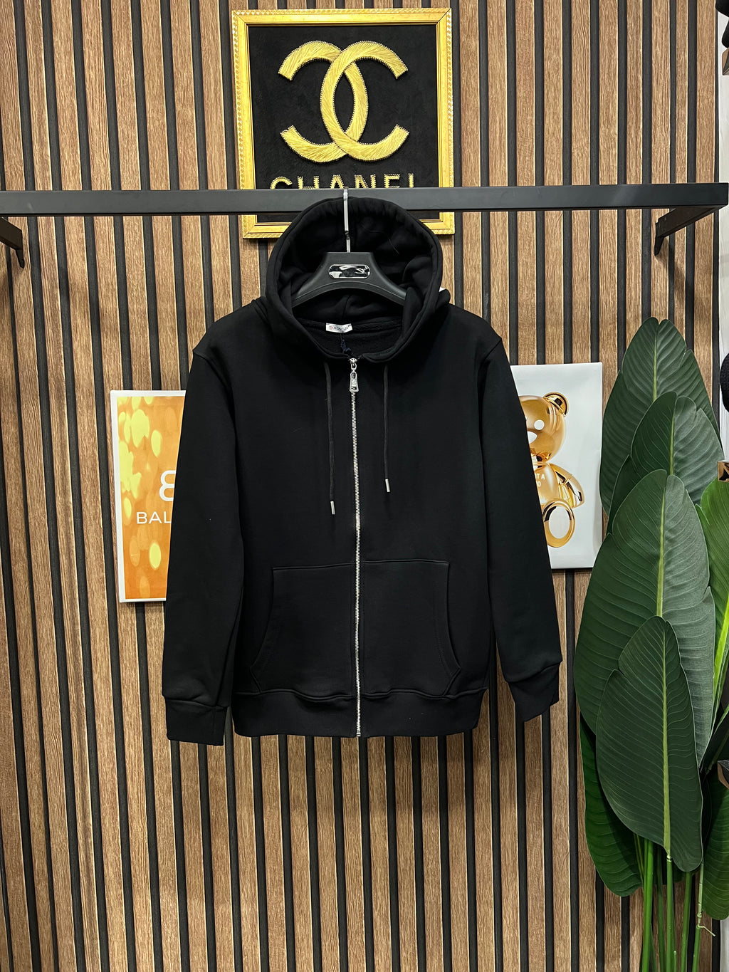 Moncler φούτερ ζακέτα με επιγραφή στη κουκούλα m-1024