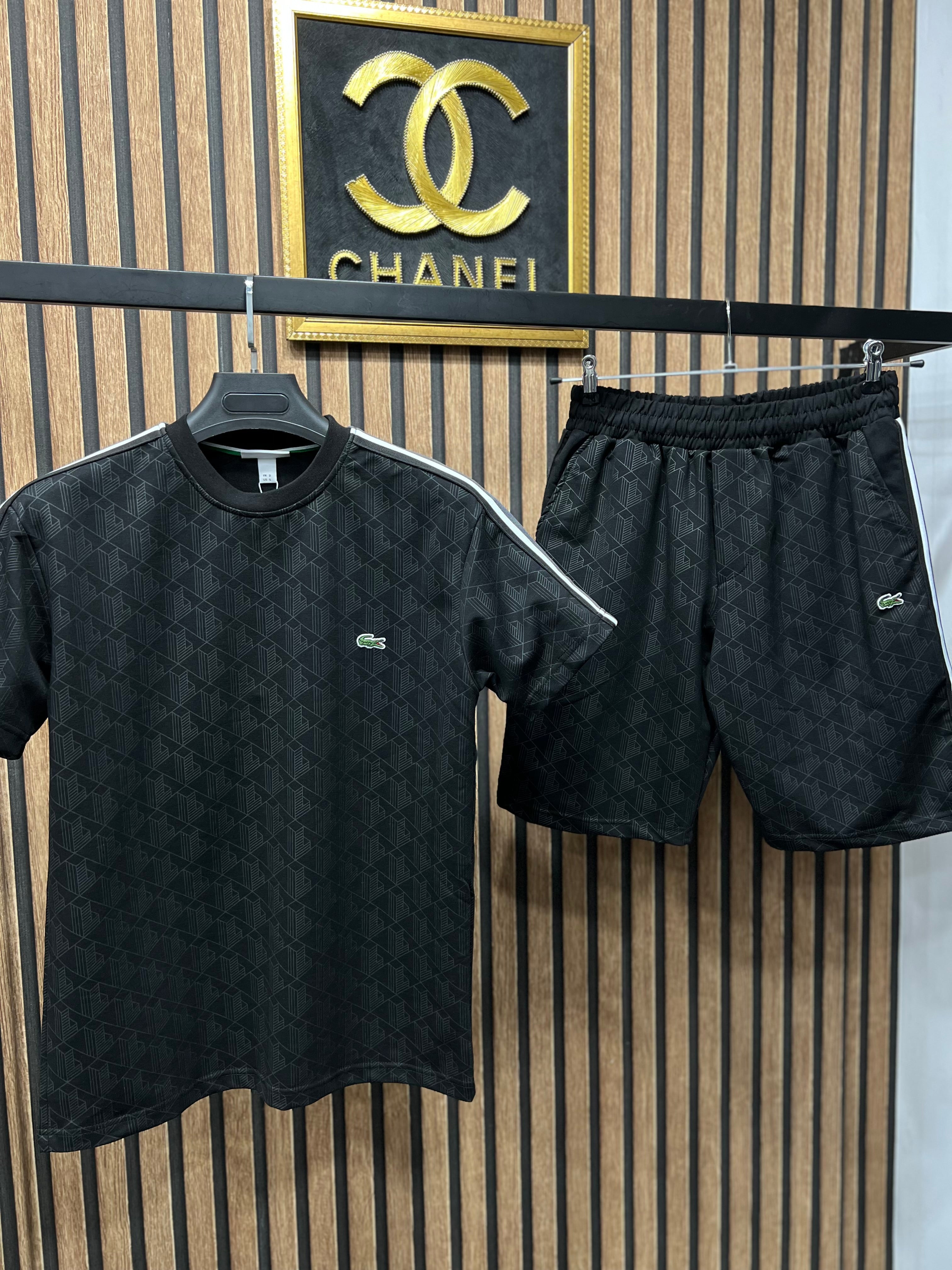 Lacoste monogram σετ με βερμούδα l-2790