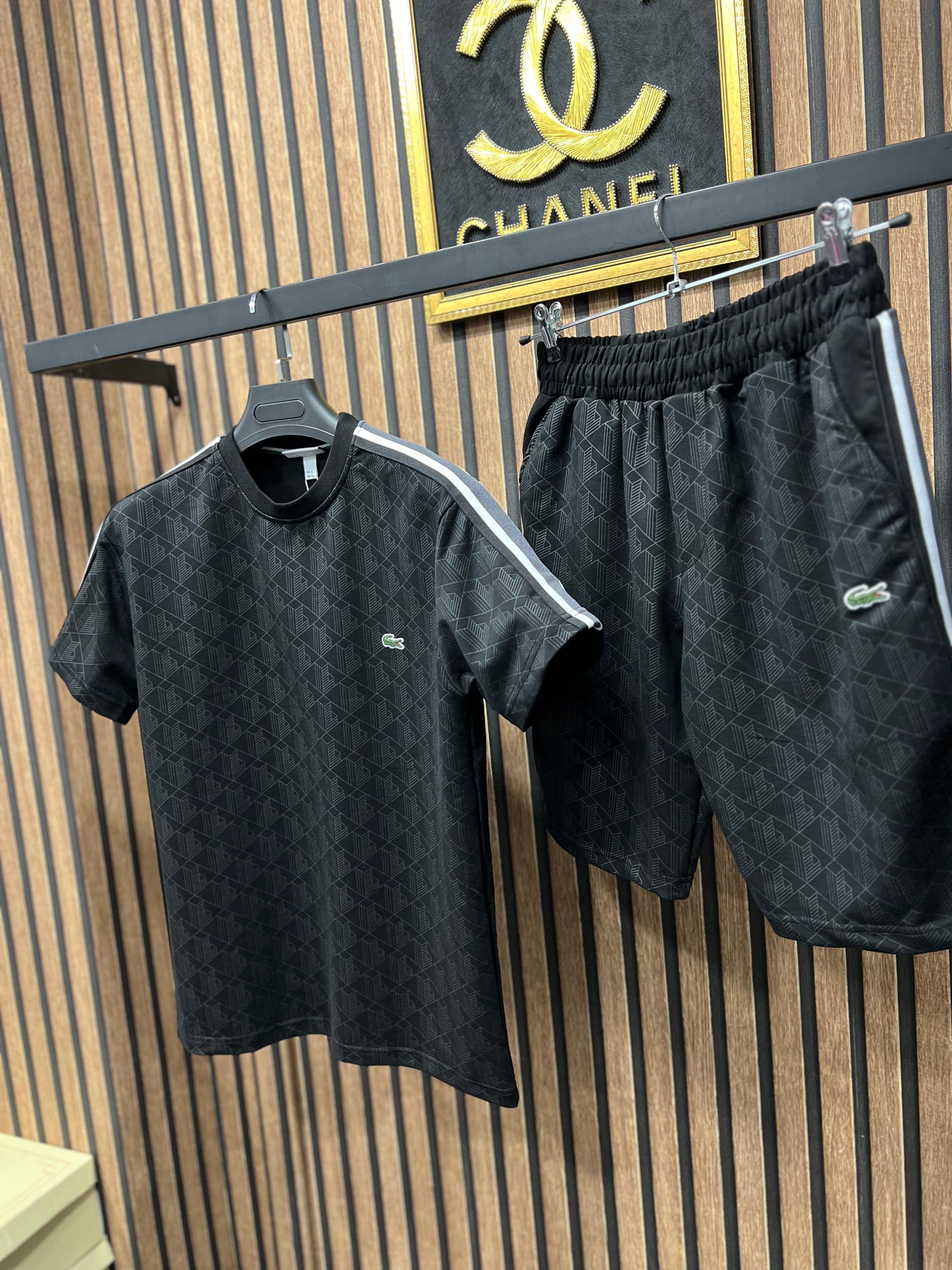 Lacoste monogram σετ με βερμούδα l-2790