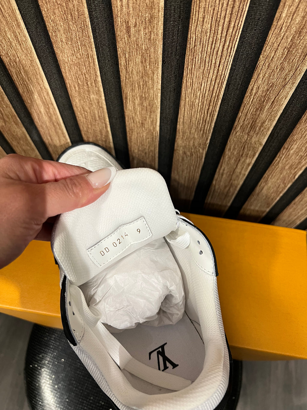 Louis Vuitton Trainers Black /White Monogram Leather and Denim LVTrainer Sneaker lv-38