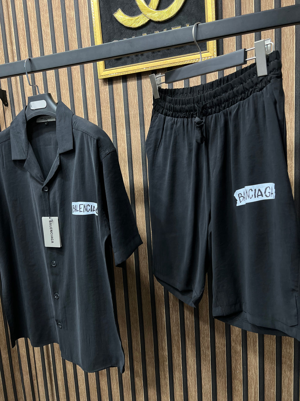 Balenciaga σετ πουκάμισο με βερμούδα b-2784