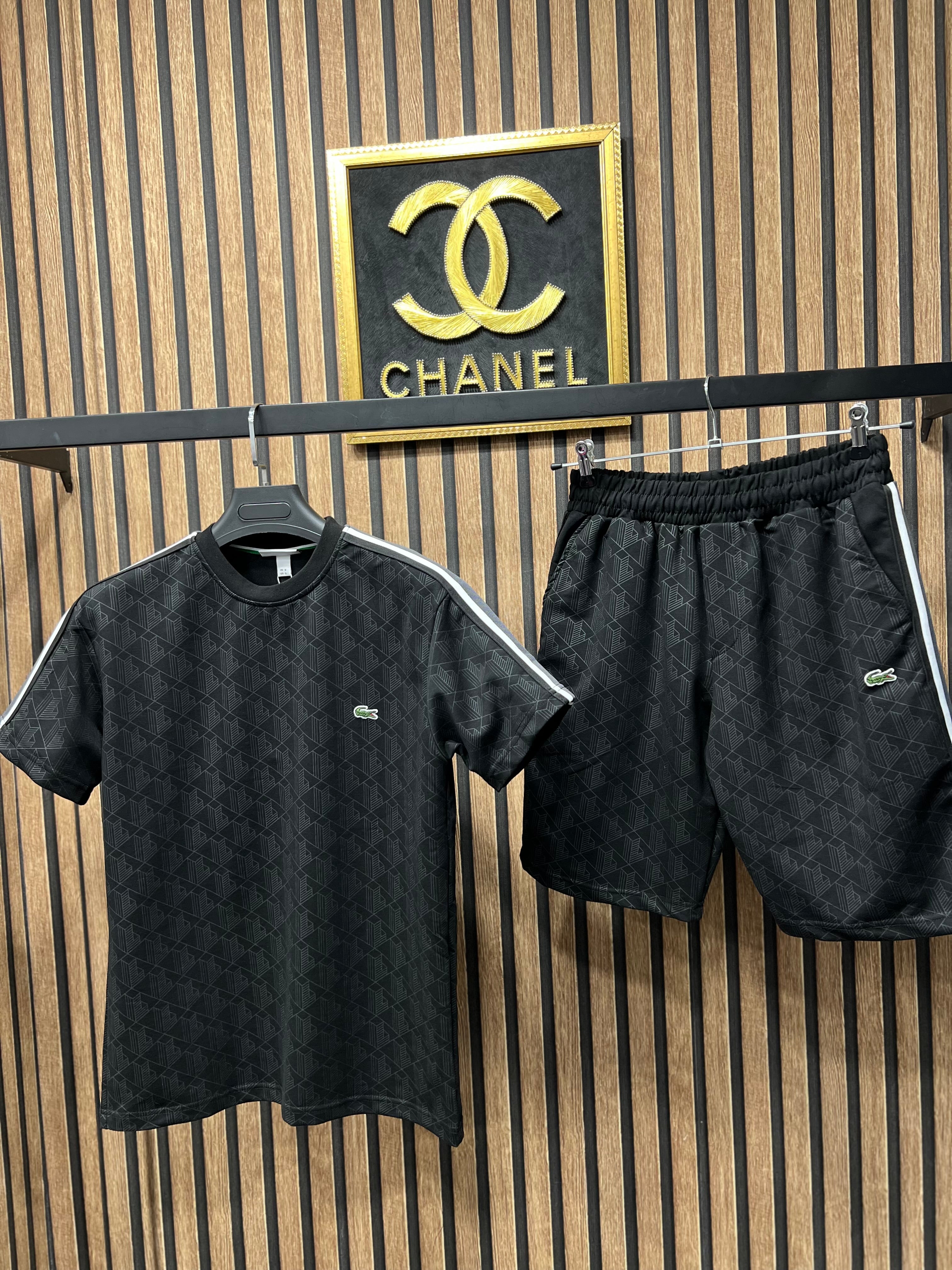 Lacoste monogram σετ με βερμούδα l-2790