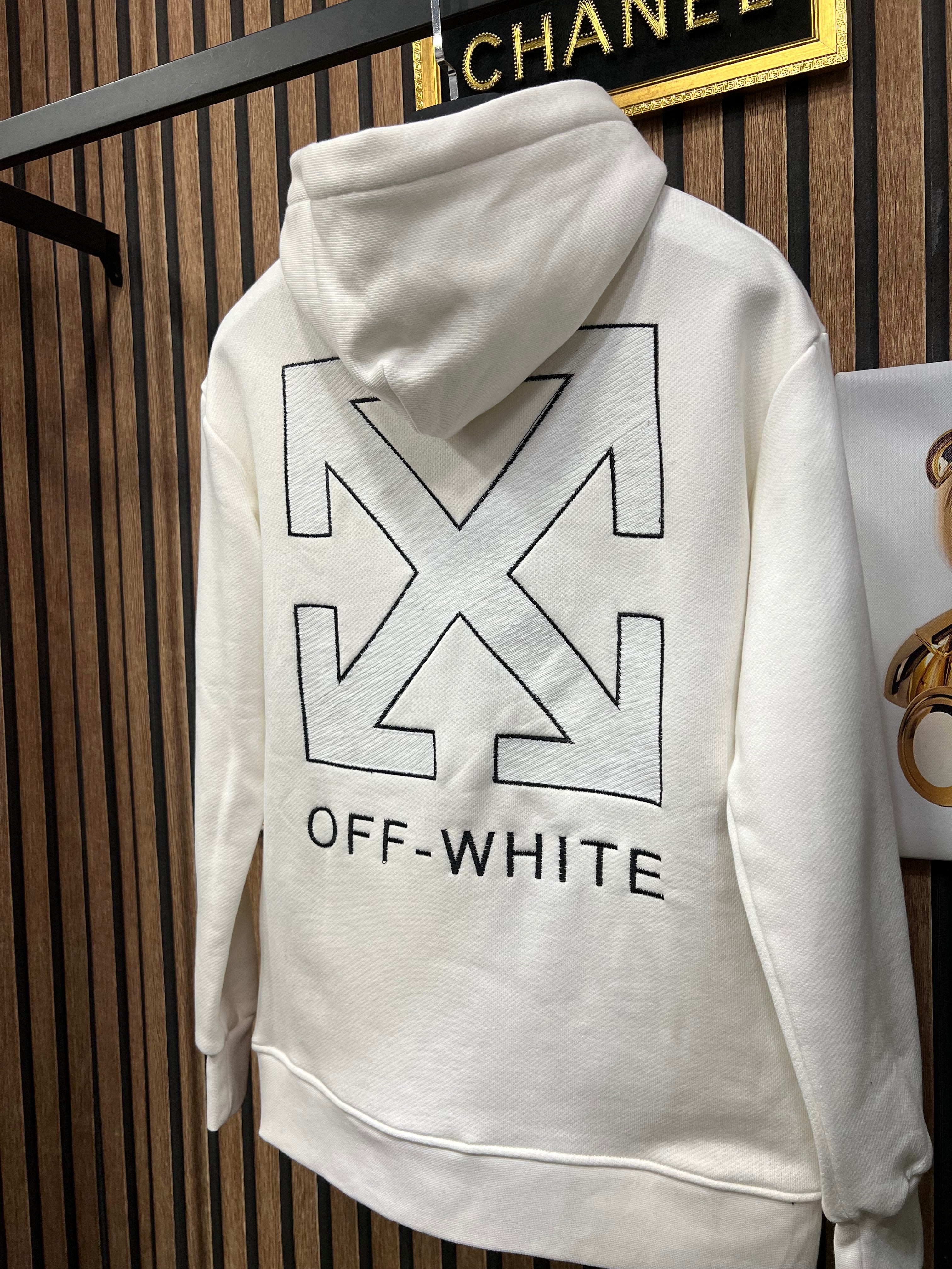Off White φούτερ με κουκούλα o-1035