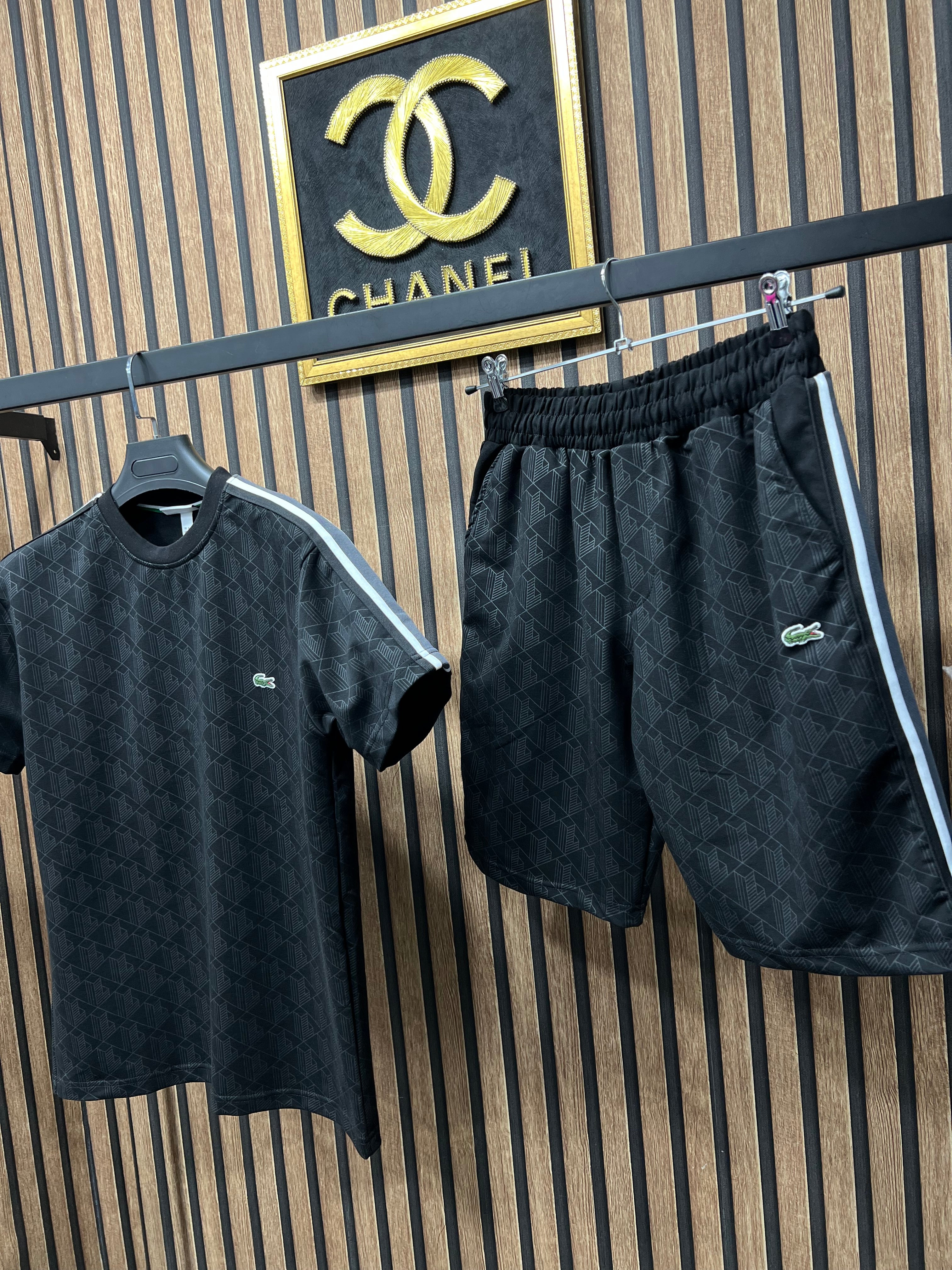 Lacoste monogram σετ με βερμούδα l-2790
