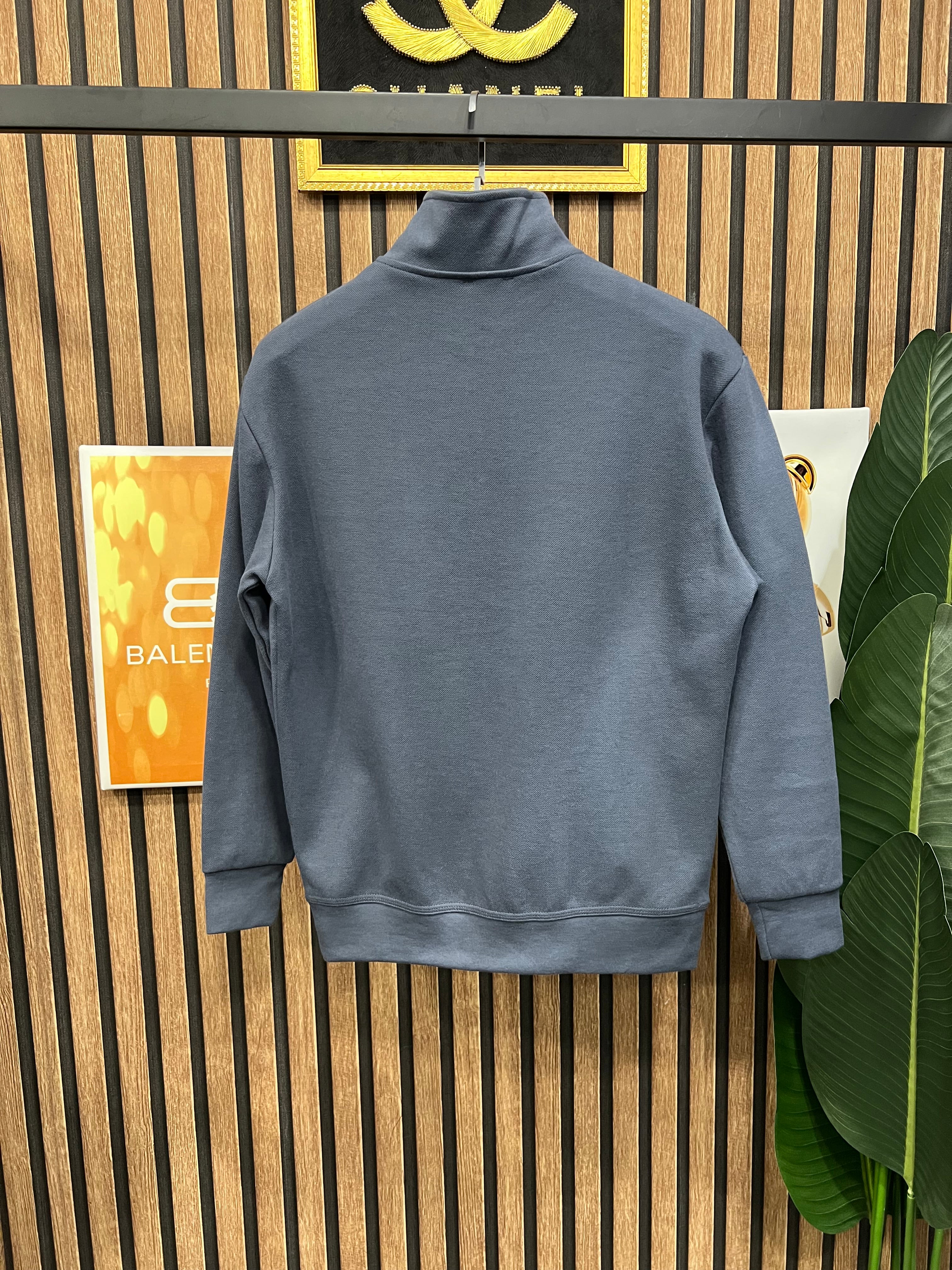 Ami πικέ μπλούζα  με φερμουάρ στο γιακά a-400