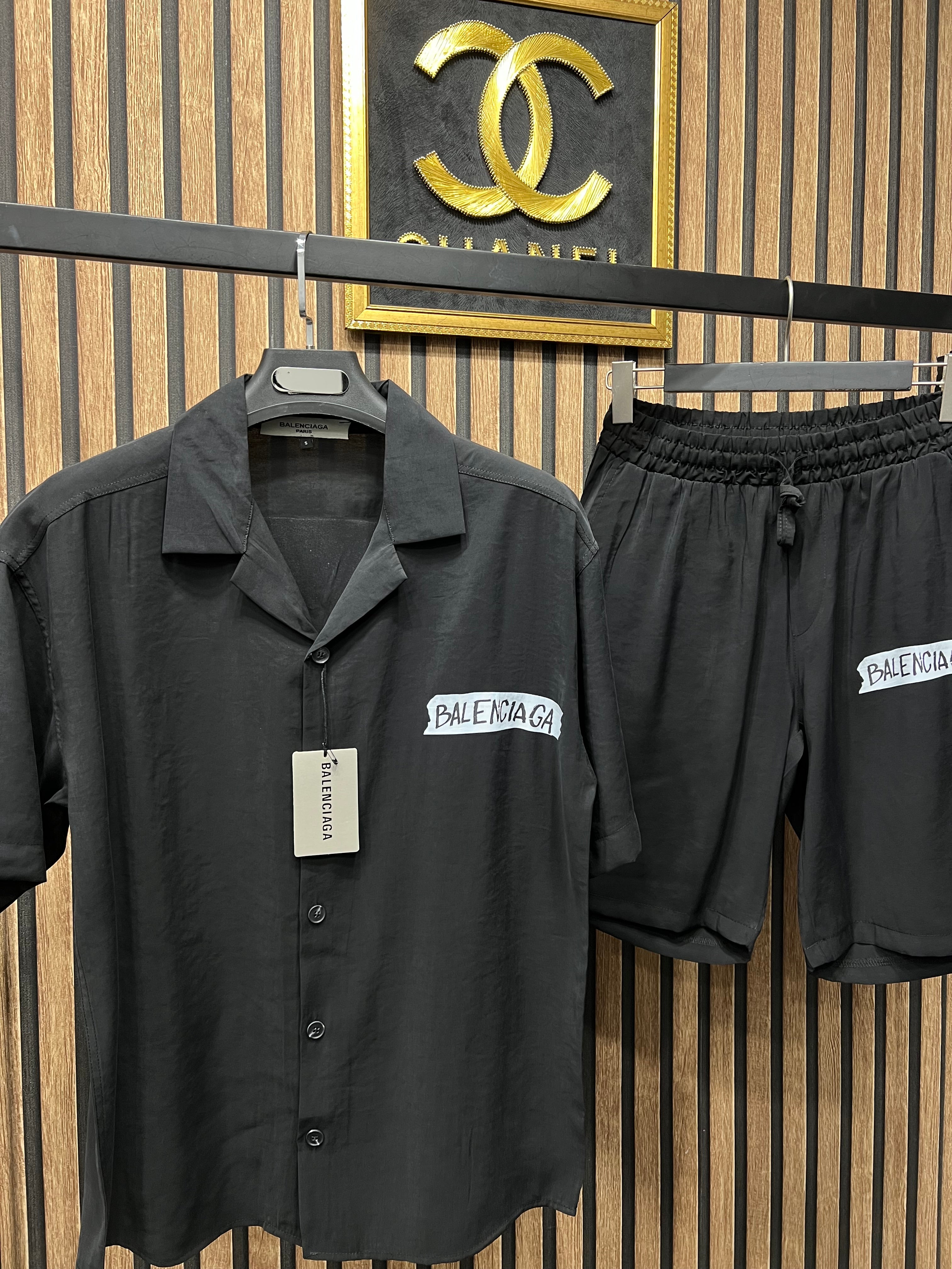 Balenciaga σετ πουκάμισο με βερμούδα b-2784