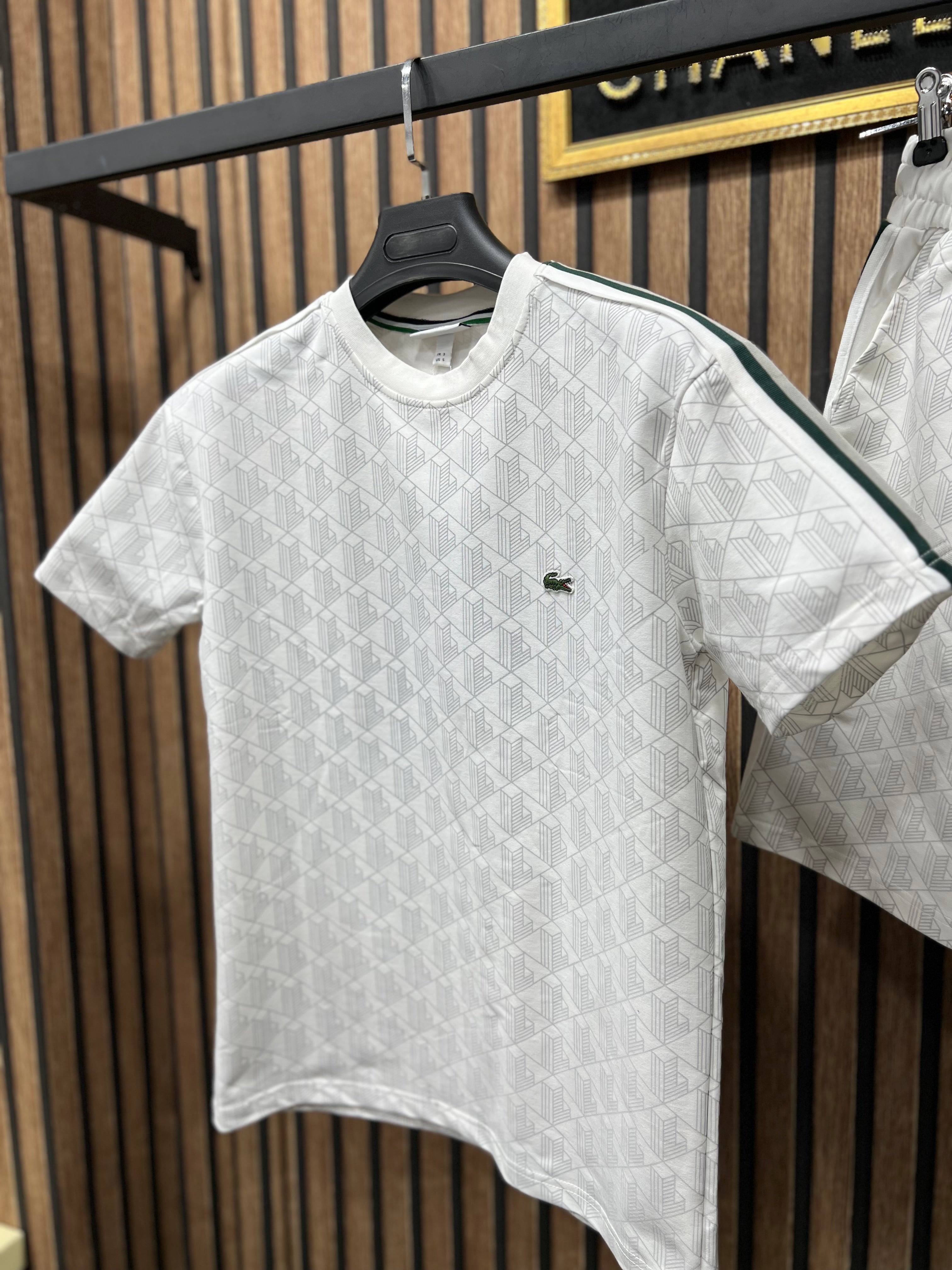 Lacoste  monogram σετ με βερμούδα l-2789