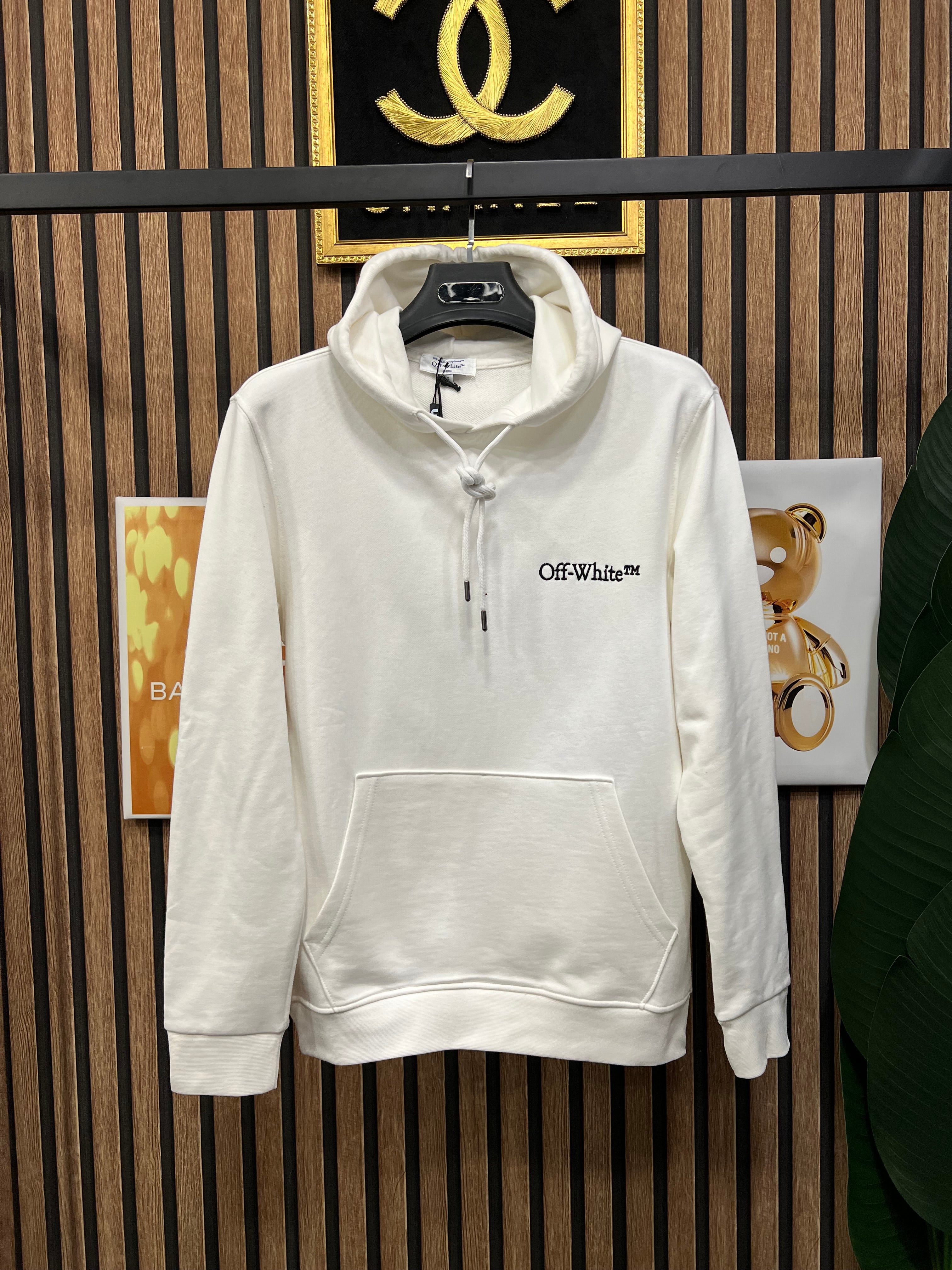 Off White φούτερ με κουκούλα o-1028