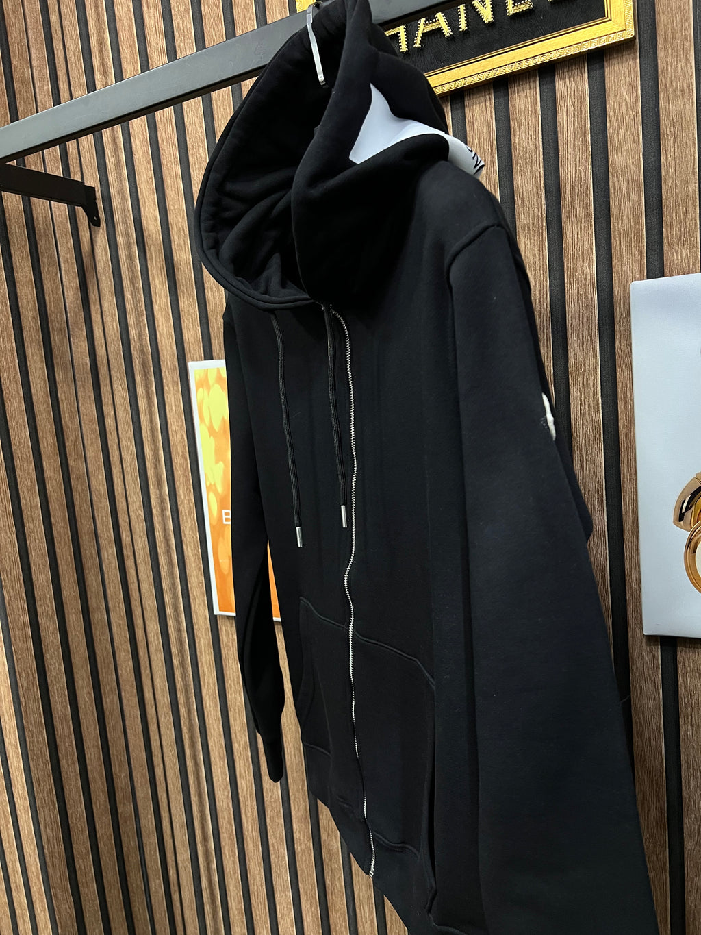Moncler φούτερ ζακέτα με επιγραφή στη κουκούλα m-1024
