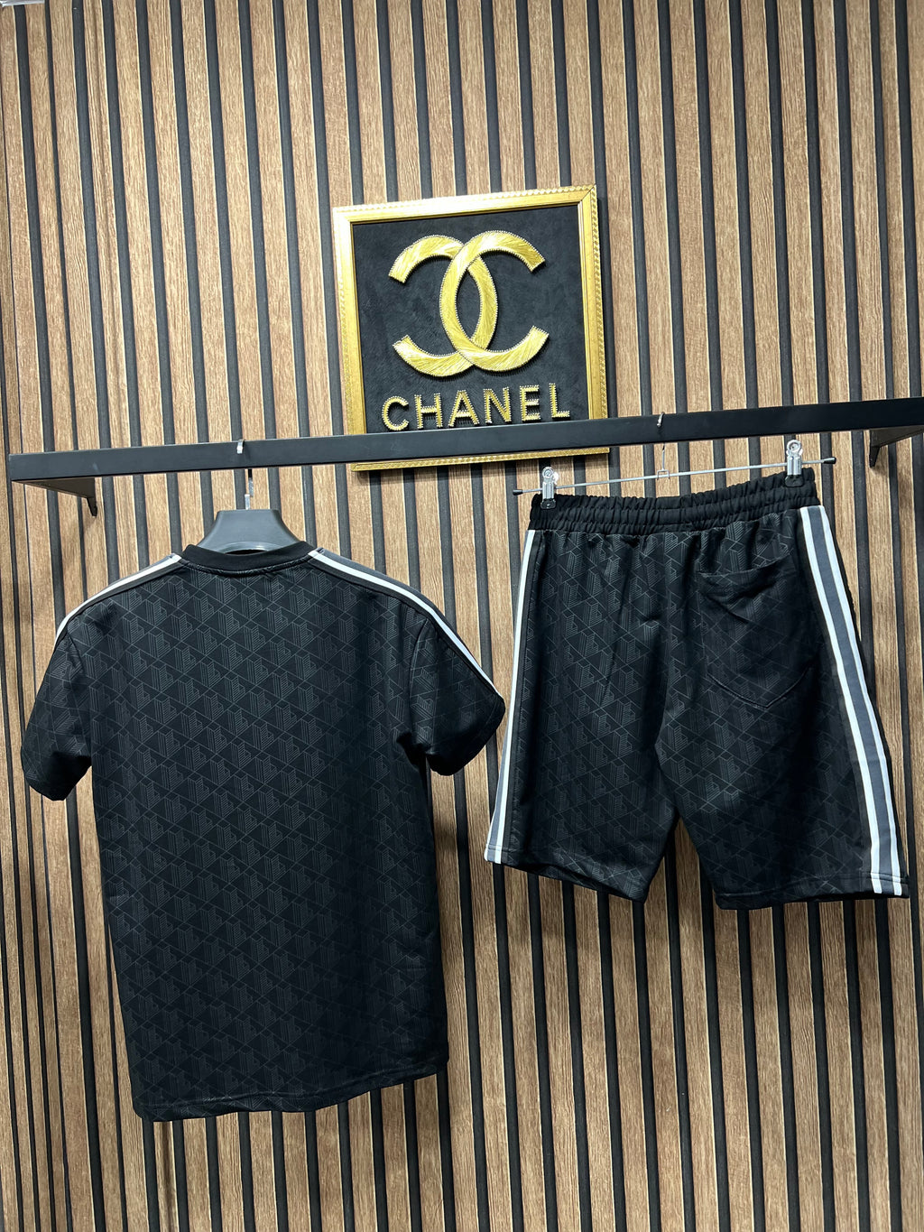 Lacoste monogram σετ με βερμούδα l-2790