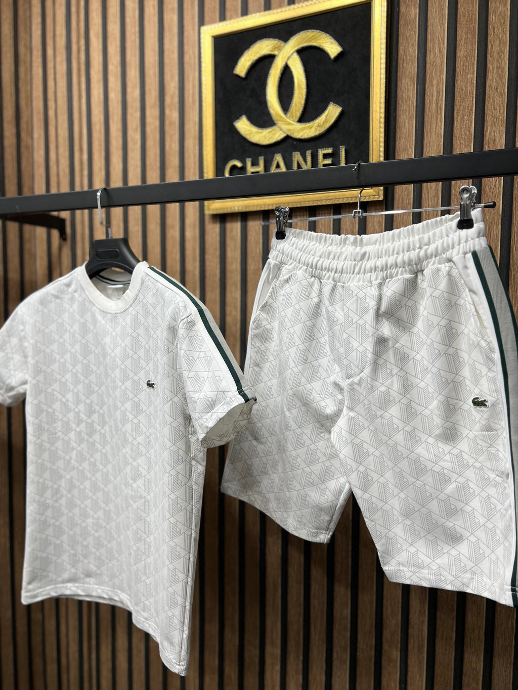 Lacoste  monogram σετ με βερμούδα l-2789