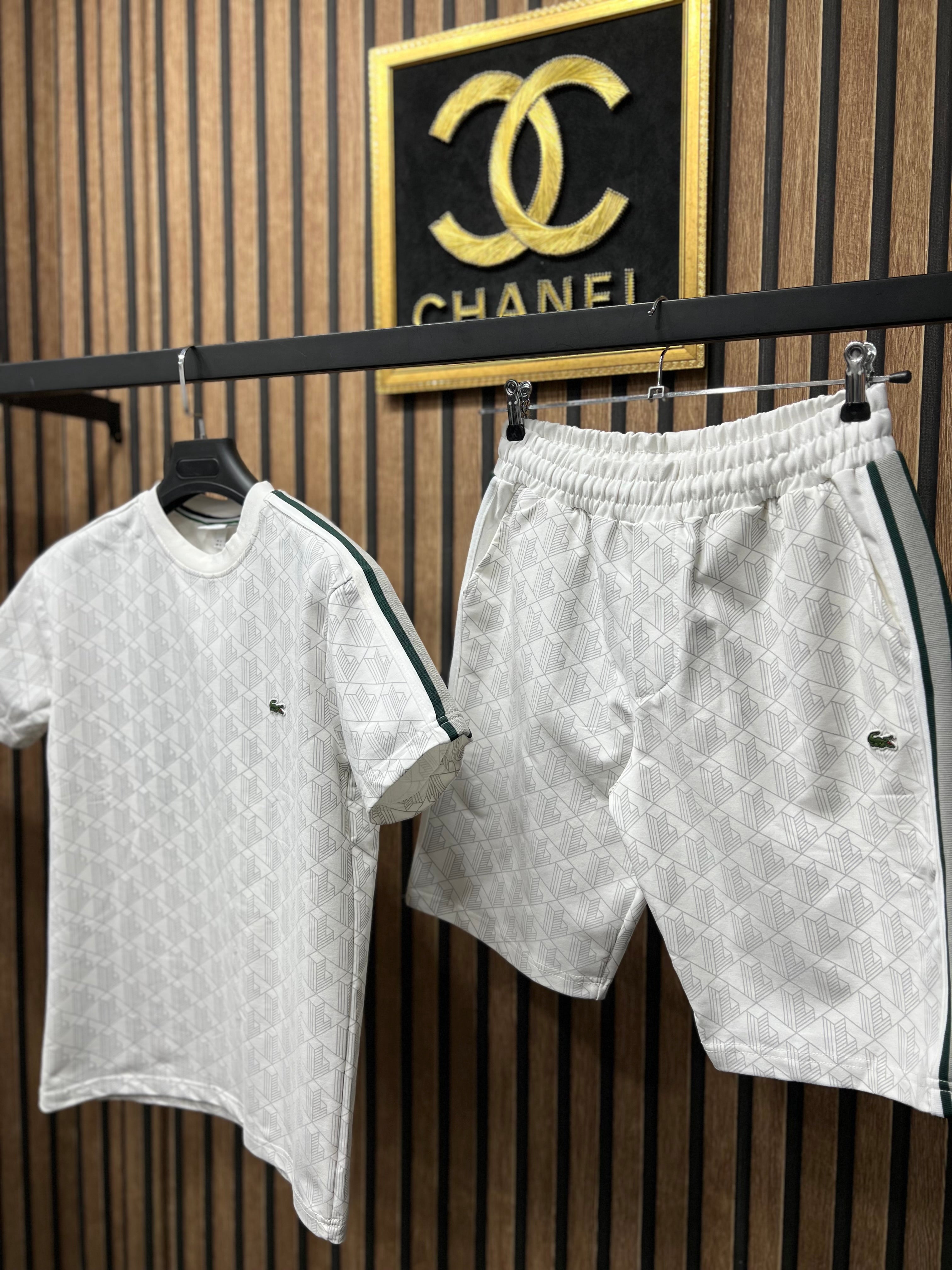 Lacoste  monogram σετ με βερμούδα l-2789