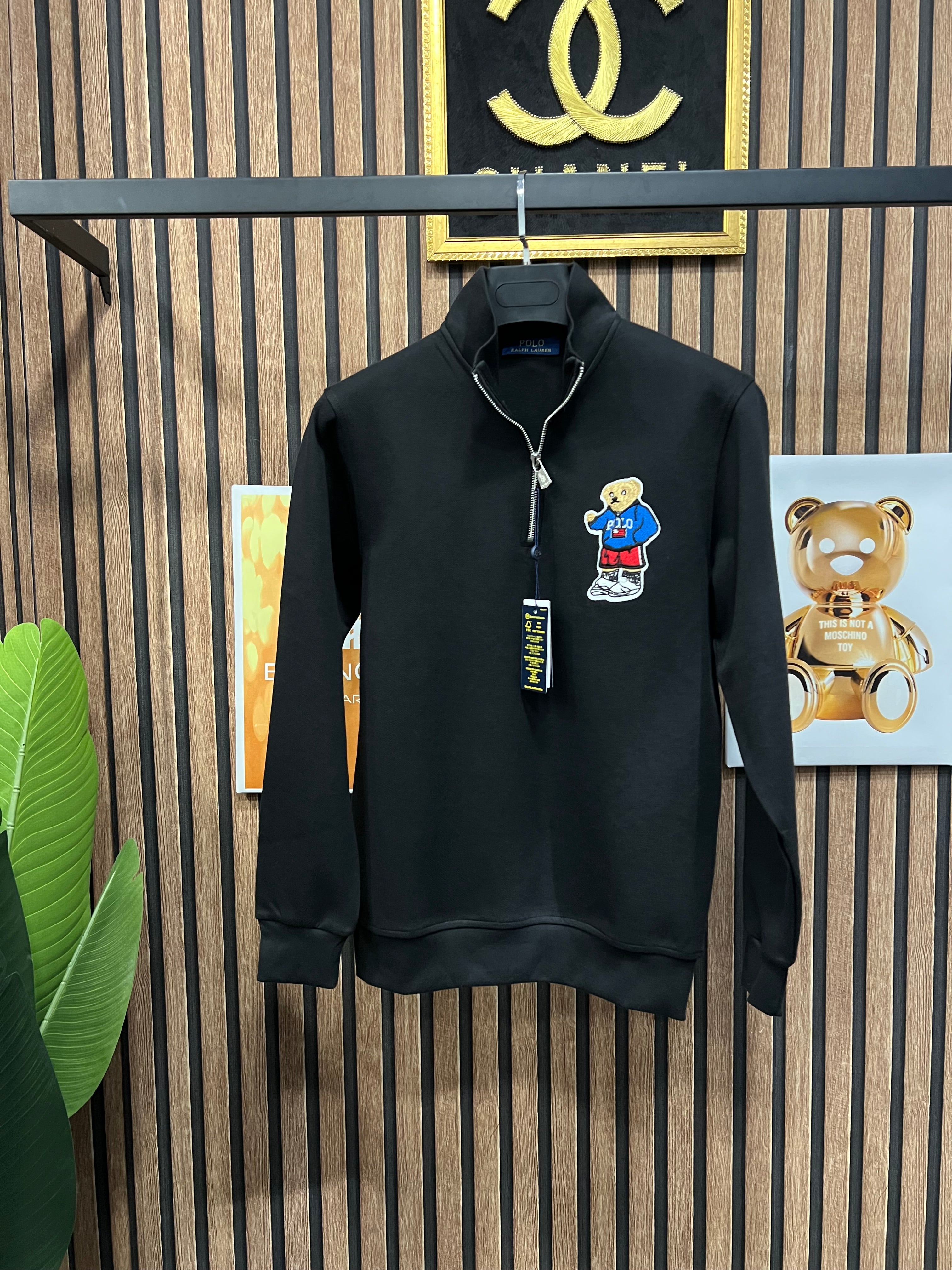 Polo Ralph Lauren μπλούζα με φερμουάρ στο γιακά p-18