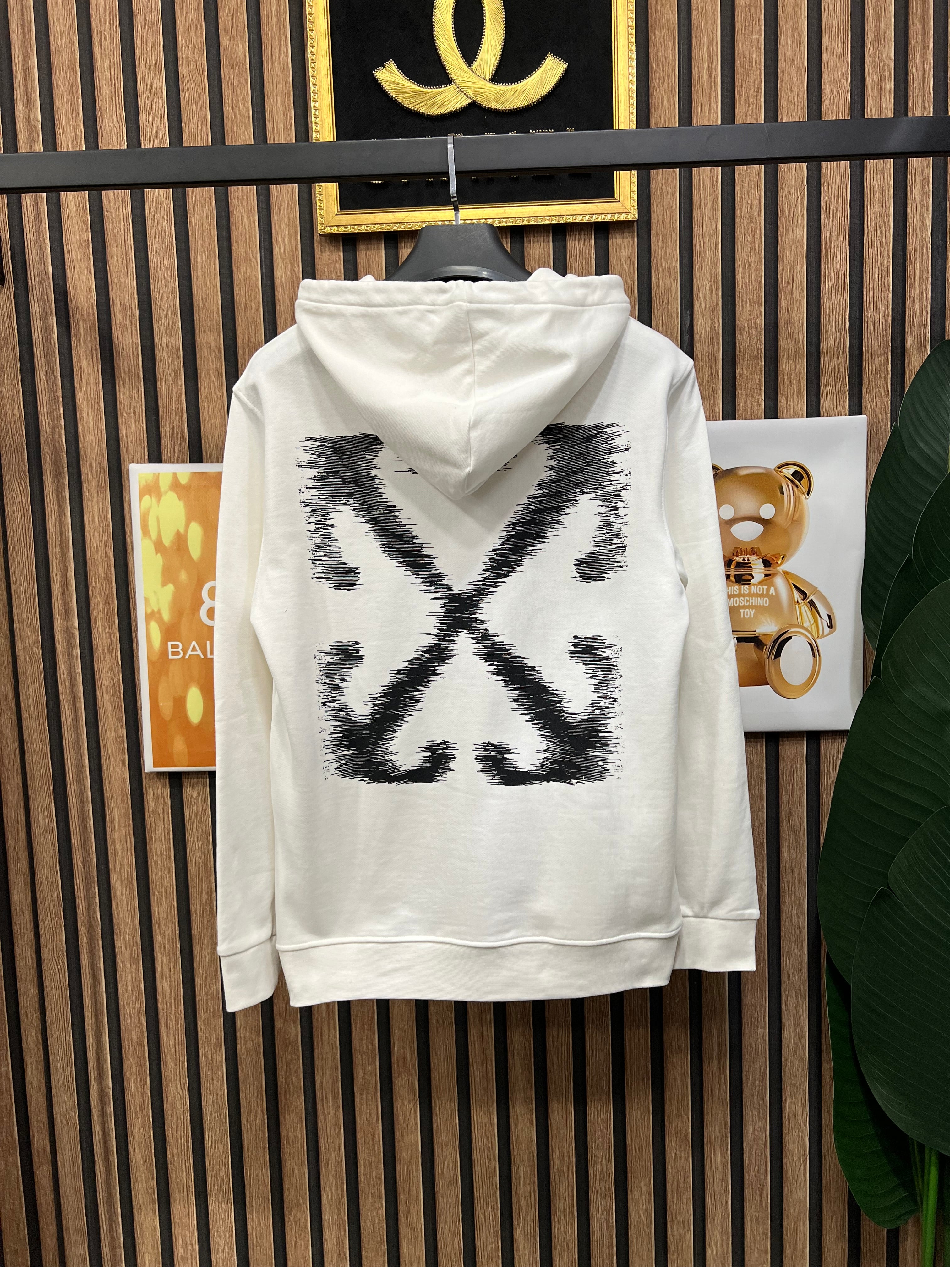 Off White φούτερ με κουκούλα o-1028