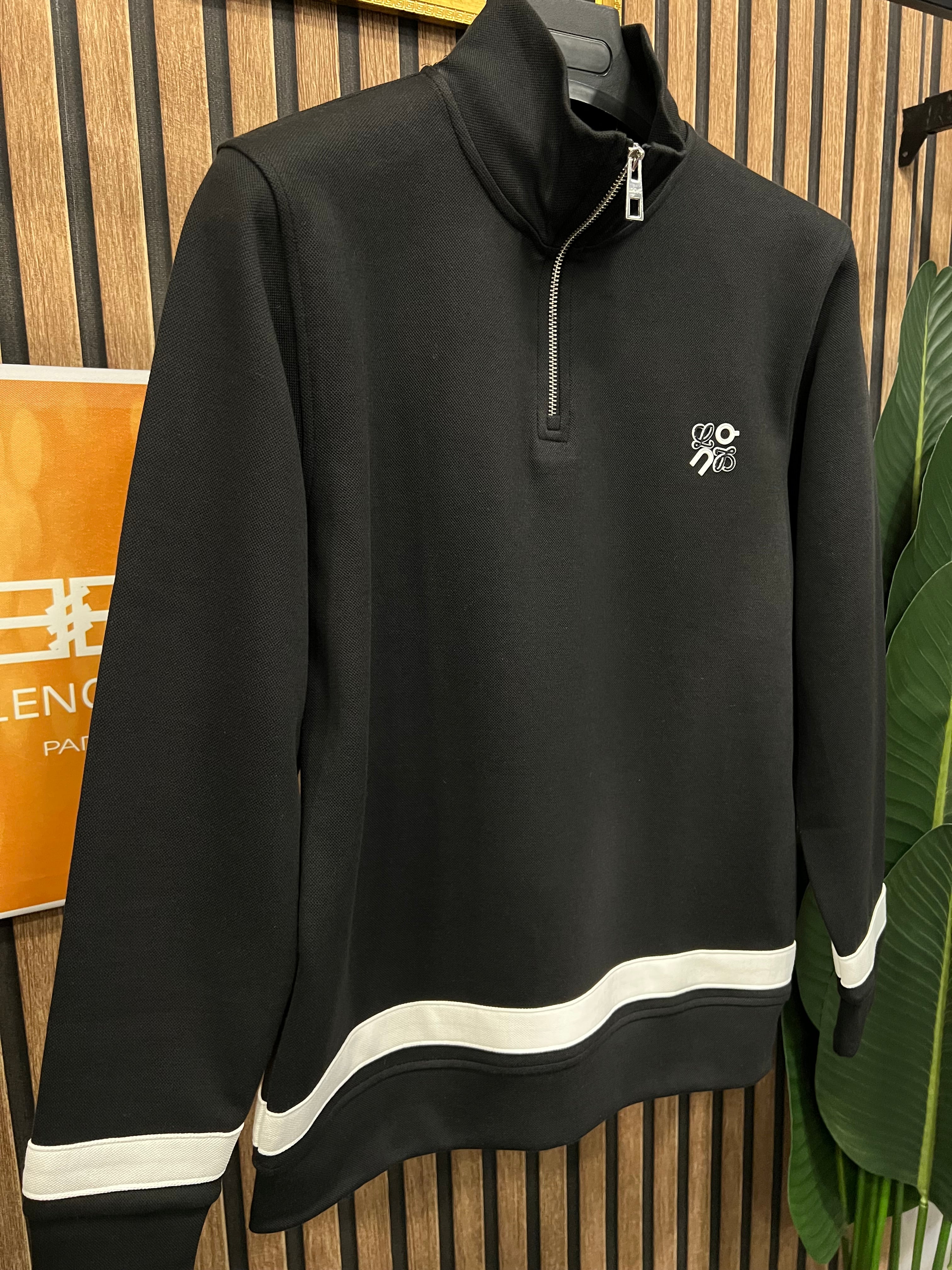 Loewe πικέ μπλούζα με φερμουάρ στο γιακά l-407