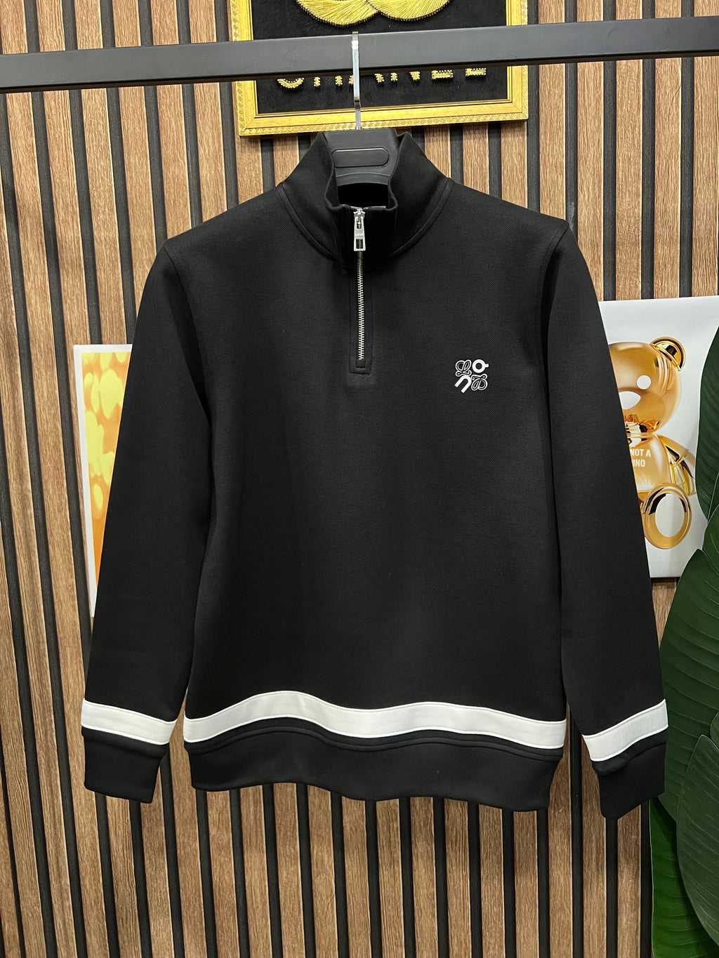 Loewe πικέ μπλούζα με φερμουάρ στο γιακά l-407