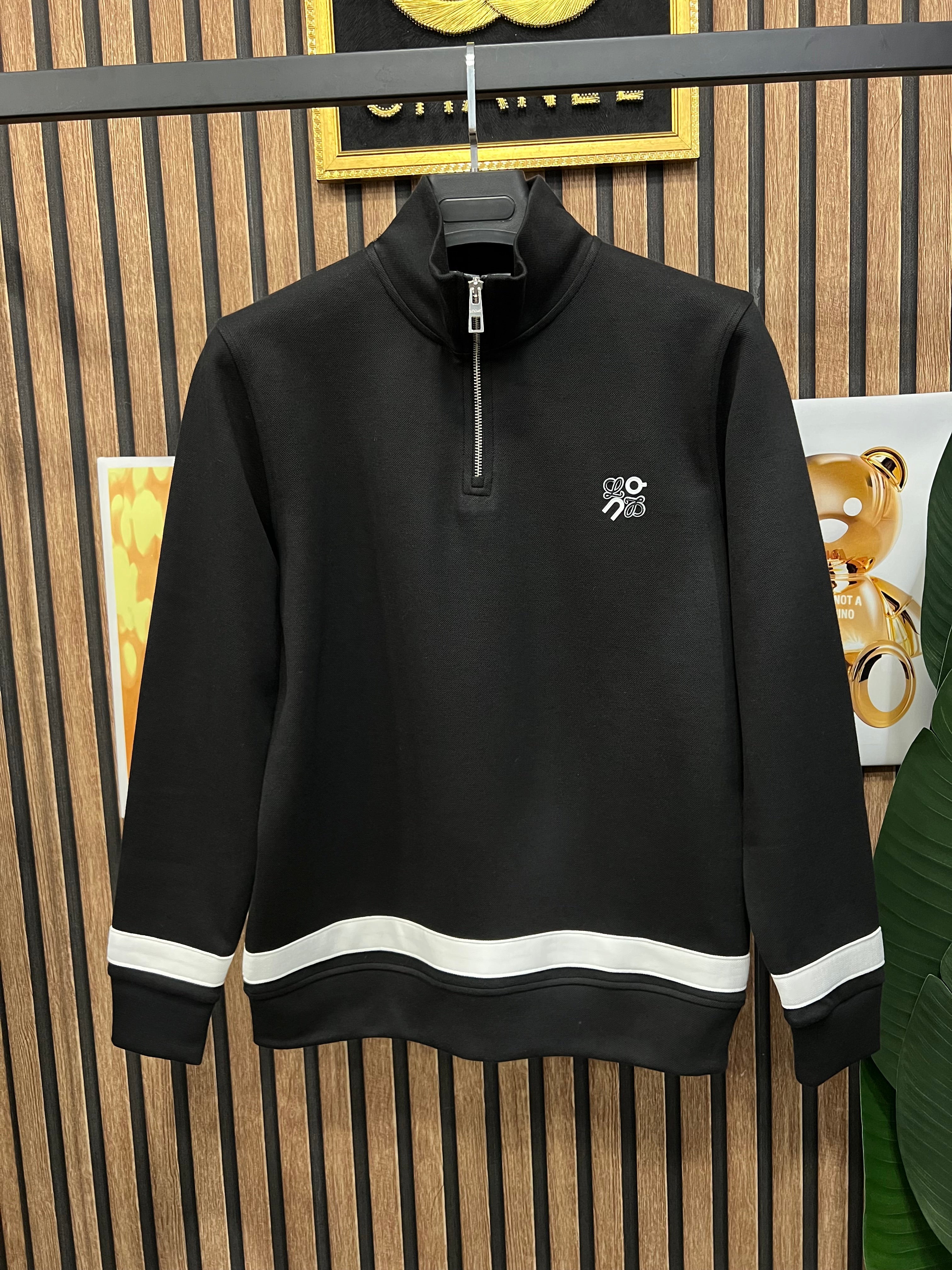 Loewe πικέ μπλούζα με φερμουάρ στο γιακά l-407