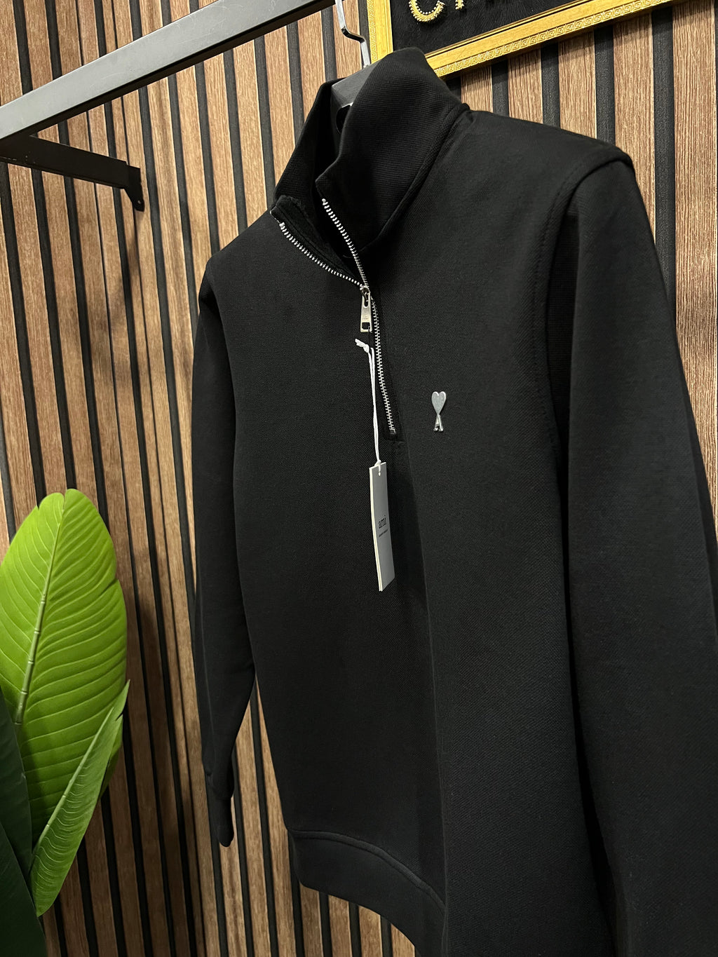 Ami μπλούζα με φερμουάρ στο γιακά a-017