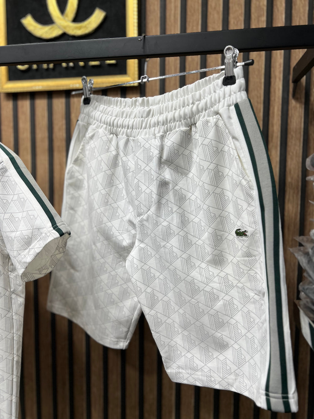 Lacoste  monogram σετ με βερμούδα l-2789