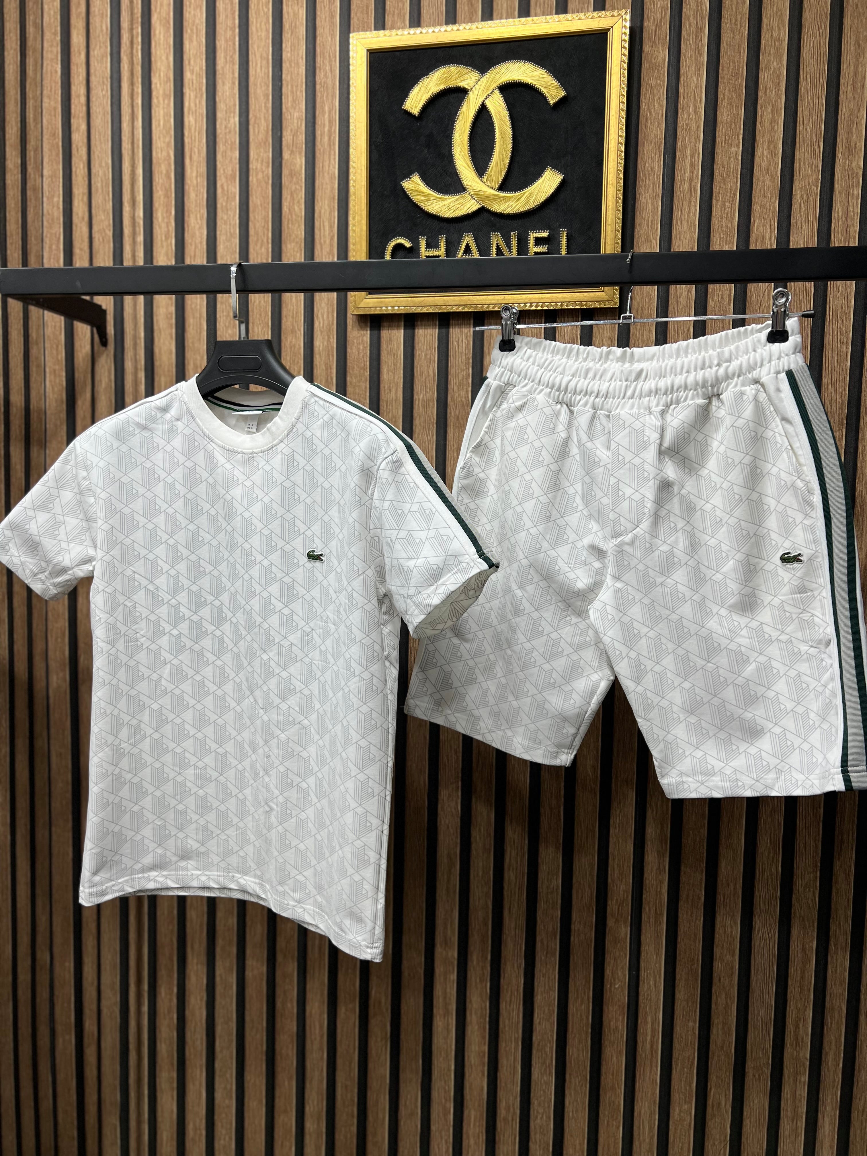 Lacoste  monogram σετ με βερμούδα l-2789