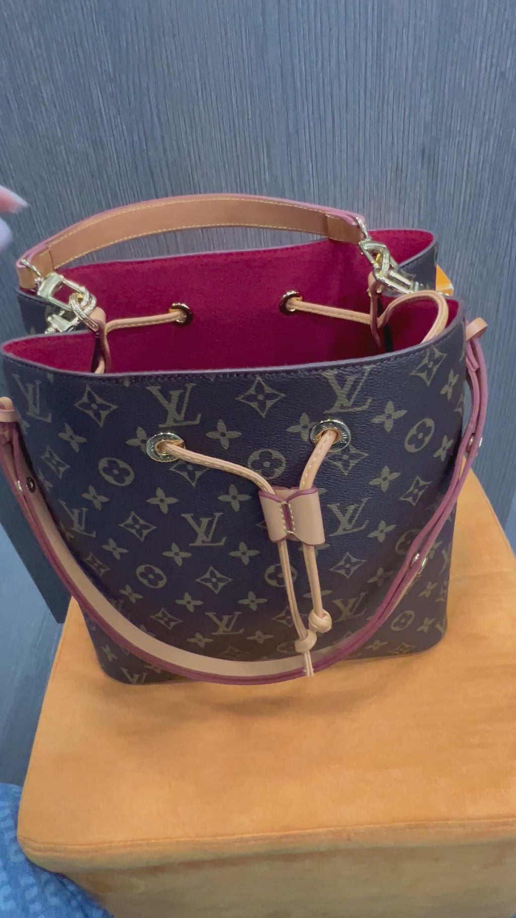 Τσάντα Louis Vuitton NéoNoé bucket bag monogram  Rose Poudrél-0770